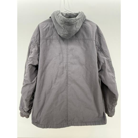 Wrangler Grey Quilted Hooded Work Jacket - Picture 5 of 6